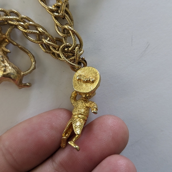 VTG 60'S KELLOGG'S RICE CRISPY ELVES, TONY THE TIGER & OGG CAVEMAN GOLD TONE - Picture 9 of 11